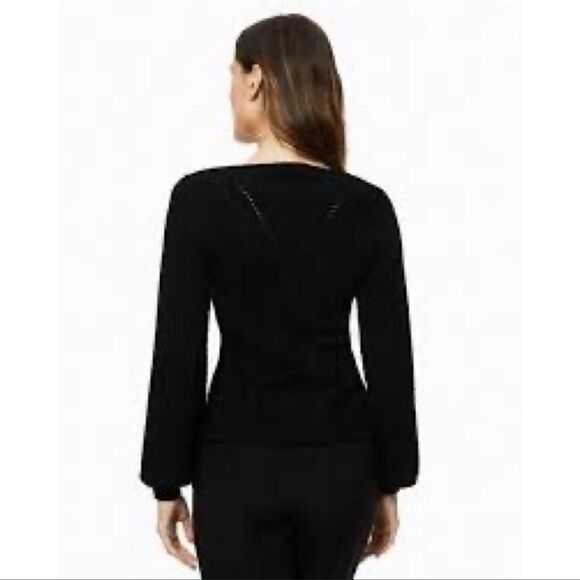 Ramy brook claude merino wool beaded balloon sleeve sweater L - Picture 2 of 7